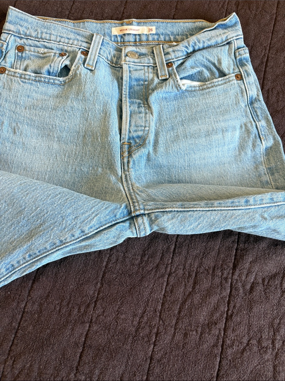 Levi Wedgie Straight Buttonfly lightwash jeans - Picture 7 of 10
